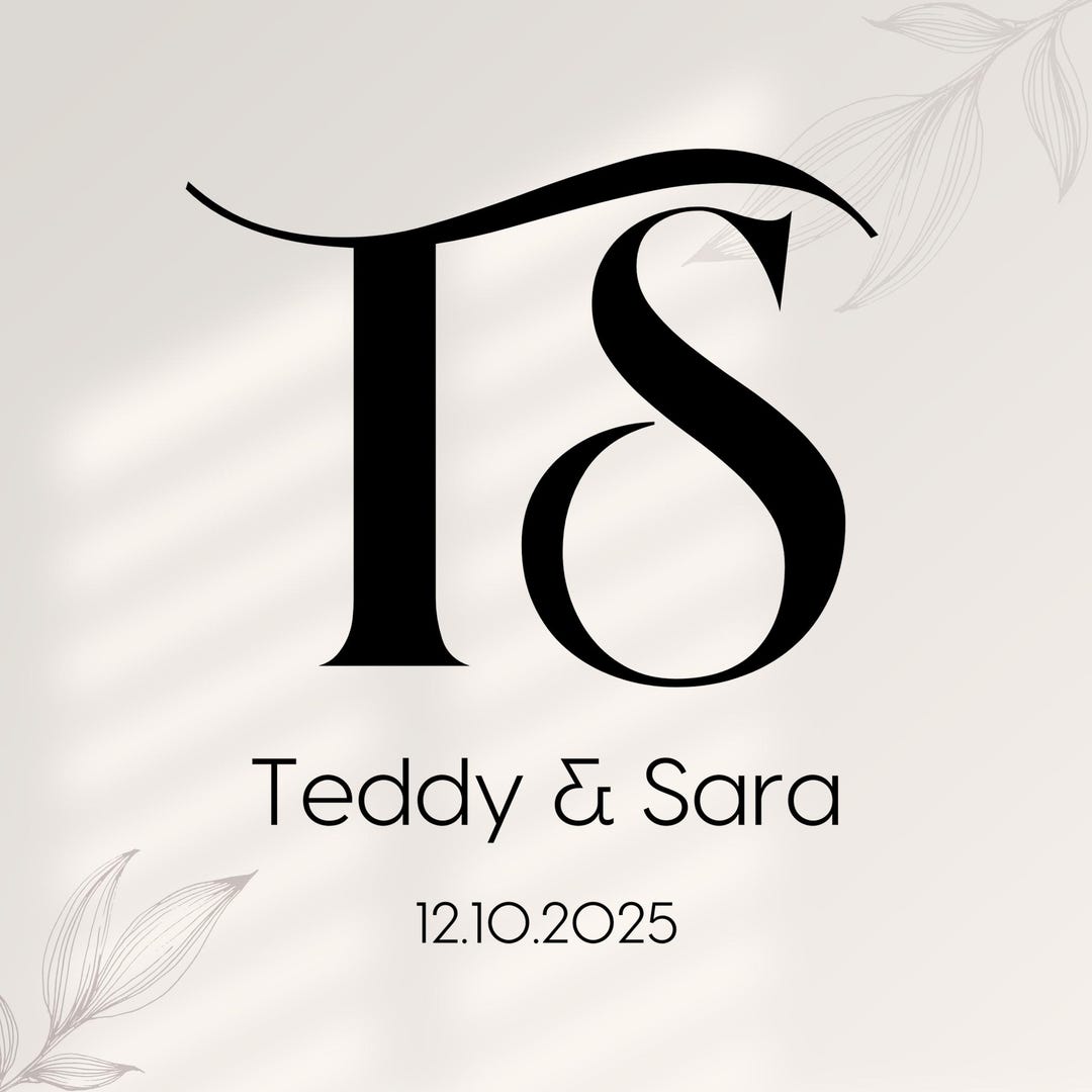 Modern Wedding Monogram Premade Logo Design Wedding Couple Logo ...