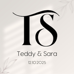 Modern Wedding Monogram Premade Logo Design Wedding Couple Logo Calligraphy Wedding Monogram Wedding Logo Customizable Wedding Monogram SVG