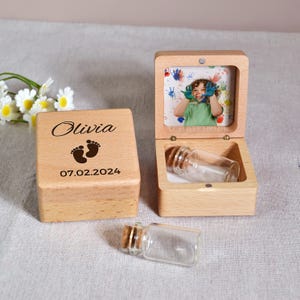 Baby First Hair Keepsake Box, Baby Lock Of Hair, Tooth Fairy Holder for Kids, New Baby Gift, Tooth Fairy Holder, Baby Tooth Keepsake Box image 2