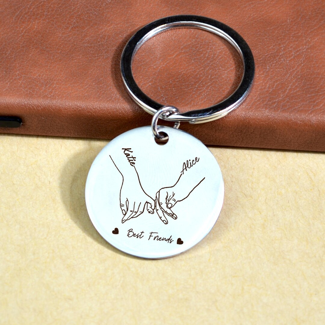 Custom Best Friend Keychain, Best Friend Gift, Personalized Gift for ...