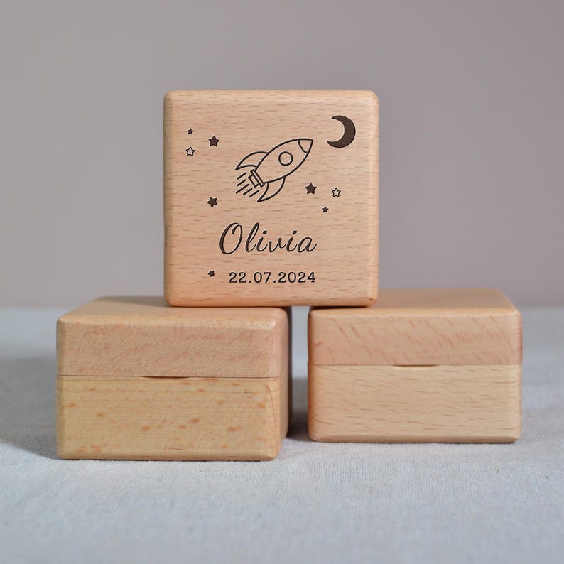 Baby First Hair Keepsake Box, Baby Lock Of Hair, Tooth Fairy Holder for Kids, New Baby Gift, Tooth Fairy Holder, Baby Tooth Keepsake Box image 4