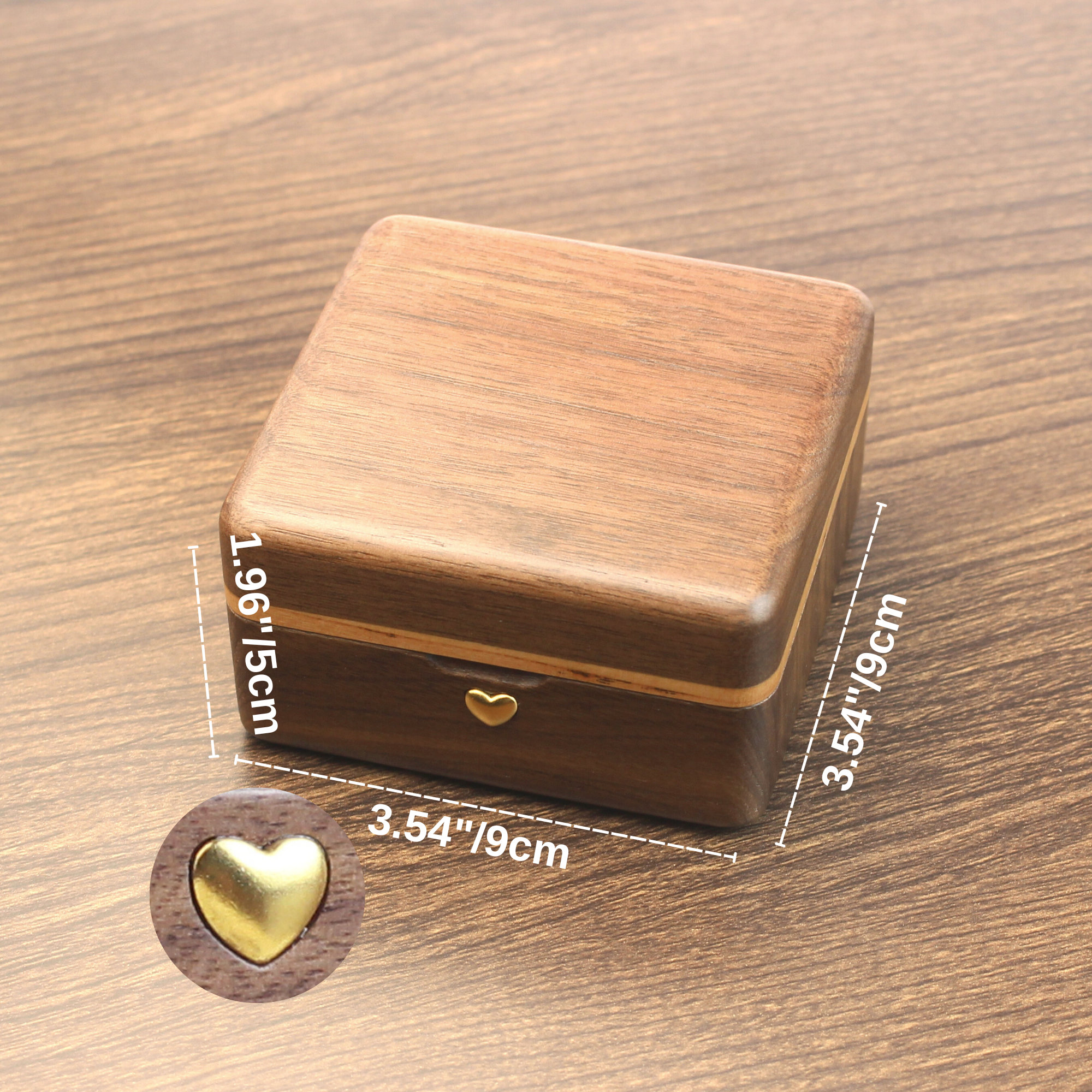 Custom Walnut Wood Jewelry Box Vintage Solid Wood Necklace Etsy