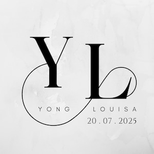 Modern Wedding Monogram Premade Logo Design Wedding Couple Logo Calligraphy Wedding Monogram Wedding Logo Customizable Wedding Monogram SVG