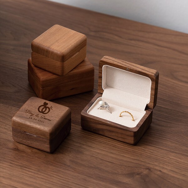 Wood Engagement Ring Etsy