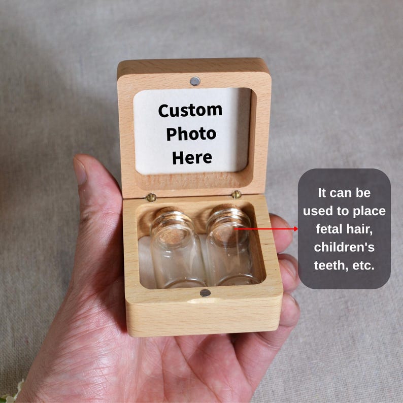 Baby First Hair Keepsake Box, Baby Lock Of Hair, Tooth Fairy Holder for Kids, New Baby Gift, Tooth Fairy Holder, Baby Tooth Keepsake Box image 7