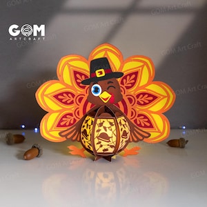 Thanksgiving Turkije lantaarn SVG, herfst decoratieve lantaarn SVG, lantaarns herfst ornamenten, DIY Thanksgiving Day decoraties