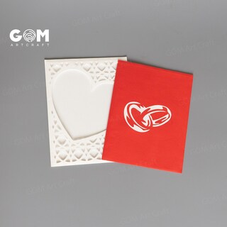 Biglietto Di Auguri 3D Pop-up Per Matrimonio - Unico Ed Elegante, Idea Regalo Originale