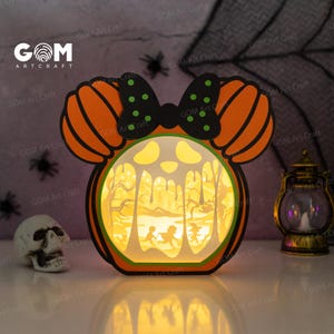 Shadow Box Halloween Template - Pumpkin Lantern Template - Halloween Lantern Template - Paper Lantern for Halloween Decoration
