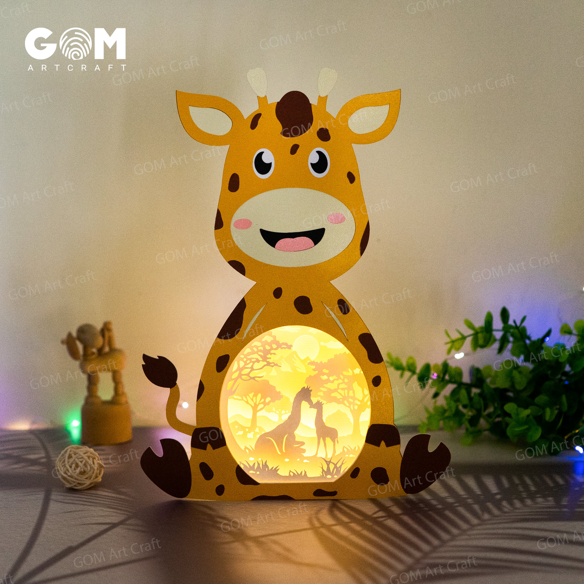Giraffe Lanterns Template SVG - Animal Lantern DIY - Lanterns for