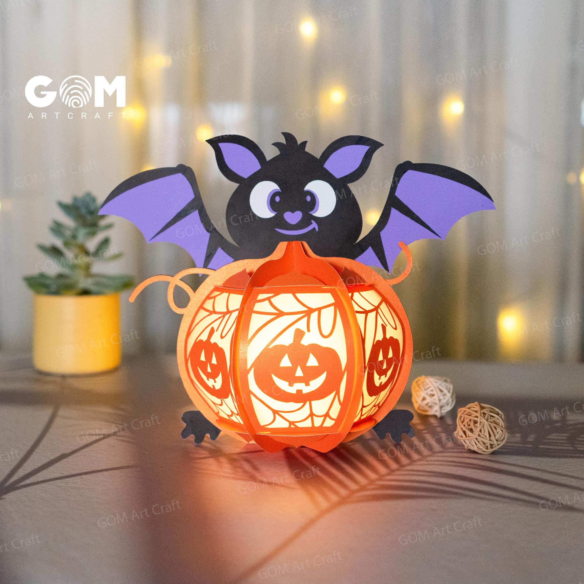Sjabloon vleermuislantaarn - pompoenlantaarn SVG, pdf - vleermuis  verwennerij knippen - papieren lantaarn voor Halloween-decoratie -  doe-het-zelf Halloween-lantaarn papier gesneden - Etsy België, image size:2000x2000