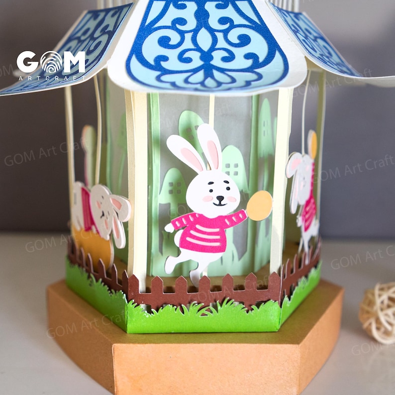 Paper Rabbit Latern DIY Paper Bunny Lantern Template – Easter Decorations (svg, Png, Pdf ...