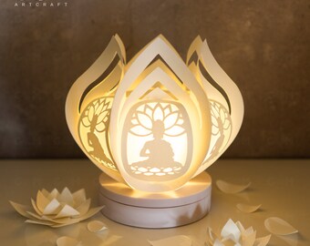 Paper Lanterns Lotus SVG - Lanterns Buddha - Paper Cutting Template - Lantern SVG - DIY Paper Lanterns