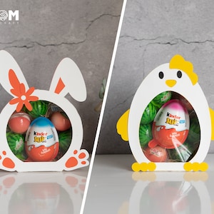 Combo 2 Egg Easter Candy Box - Happy Easter - Box Easter Holder, Gift box svg - Paper Cut