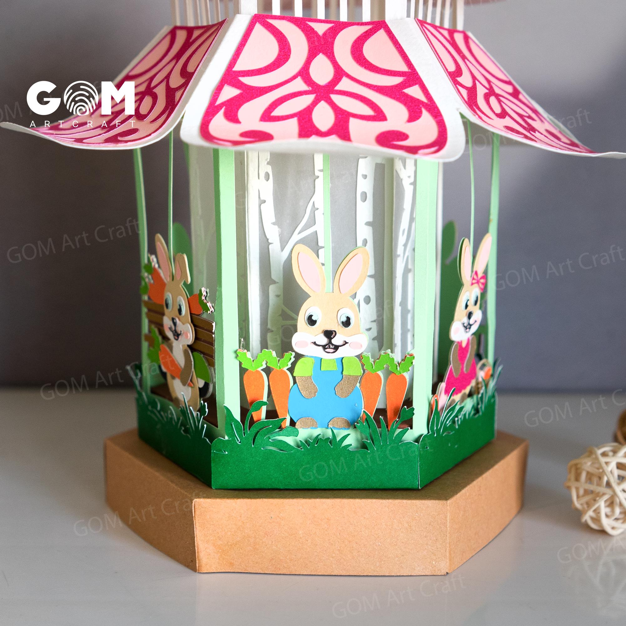 Paper Rabbit Latern Bunny Lantern Template SVG – DIY Easter Paper Cut - Etsy