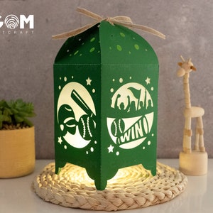 Baseball Lantern - Sports Shadow box SVG - Paper Cut - Light Box SVG File - DIY Paper Lanterns