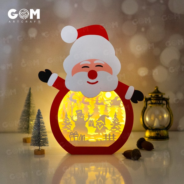 Santa Claus Shadow Box SVG - Gnomes Shadow Box - Christmas Shadow Box - DIY Paper Lanterns - Merry Christmas DIY Paper Lanterns Santa Claus Shadow Box SVG - Gnomes Shadow Box - Christmas Shadow Box - DIY Paper Lanterns - Merry Christmas DIY Paper Lanterns