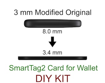 Samsung SmartTag2 3mm Wallet Card Modification DIY Conversion Kit - Turn Your SmartTag2 into a 3mm Thick Card for Your Wallet