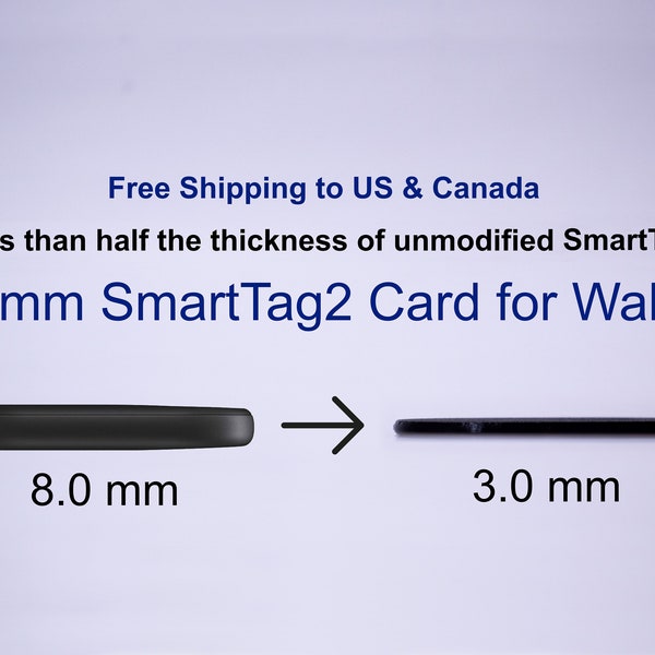 Modified 3 mm Slim Samsung SmartTag2 Card for Wallet with UWB Precision Finding, Replaceable Battery, and Speaker