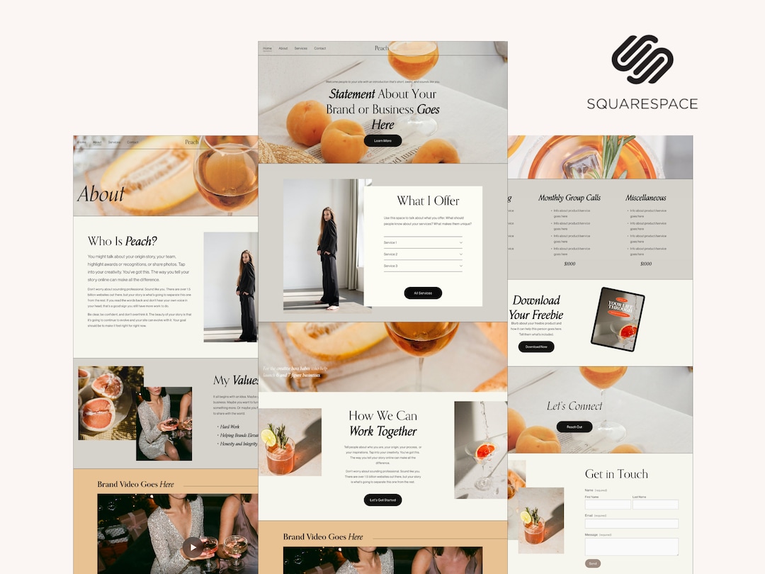 Squarespace Premium Template for Coaches and Creatives - Etsy