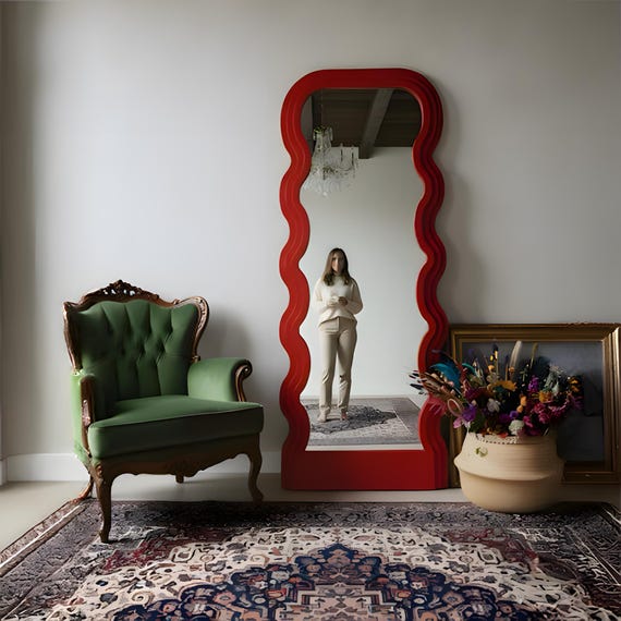 Full Length Mirror Scandinavian – Custom Size Unique Decorative Floor Mirror