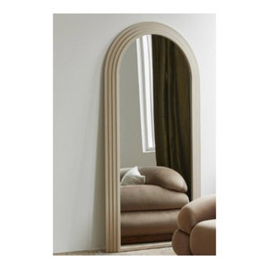 Aangepast formaat Scandinavische passpiegel - Unieke decoratieve vloerspiegel - Luxe lange esthetische spiegel - staande spiegel