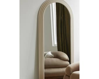 Custum Size Scandinavian Full Length Mirror -  Unique Floor Decorative Mirror  -  Luxury Long Aesthetic Mirror  -  Full Body Standing Mirror