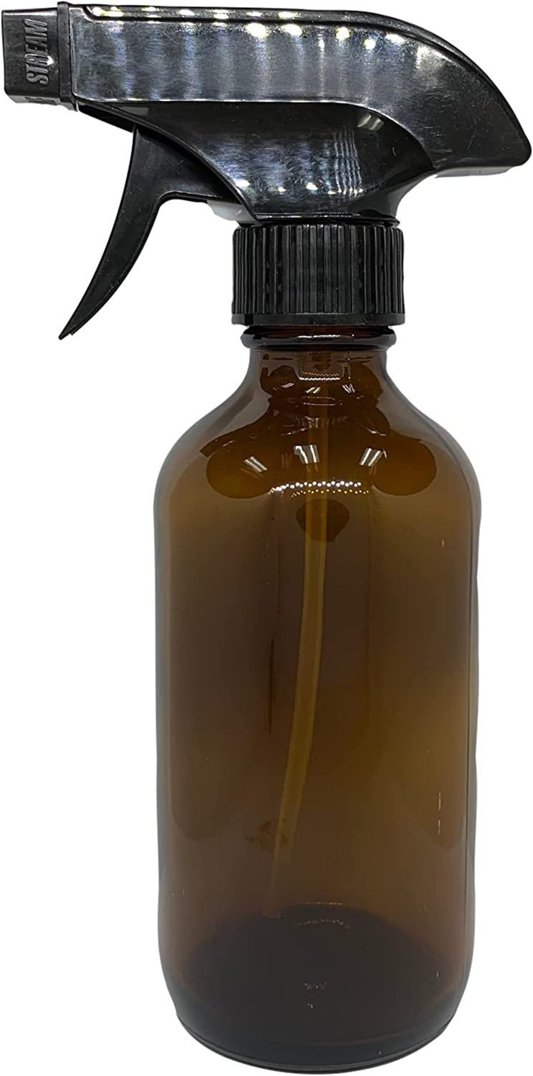 8oz Empty Amber Glass Bottles With Black Trigger Sprayers Refillable