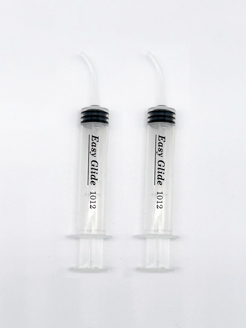 Curved Tip Syringes for Precise Application of Glue, Resin, Epoxy, and