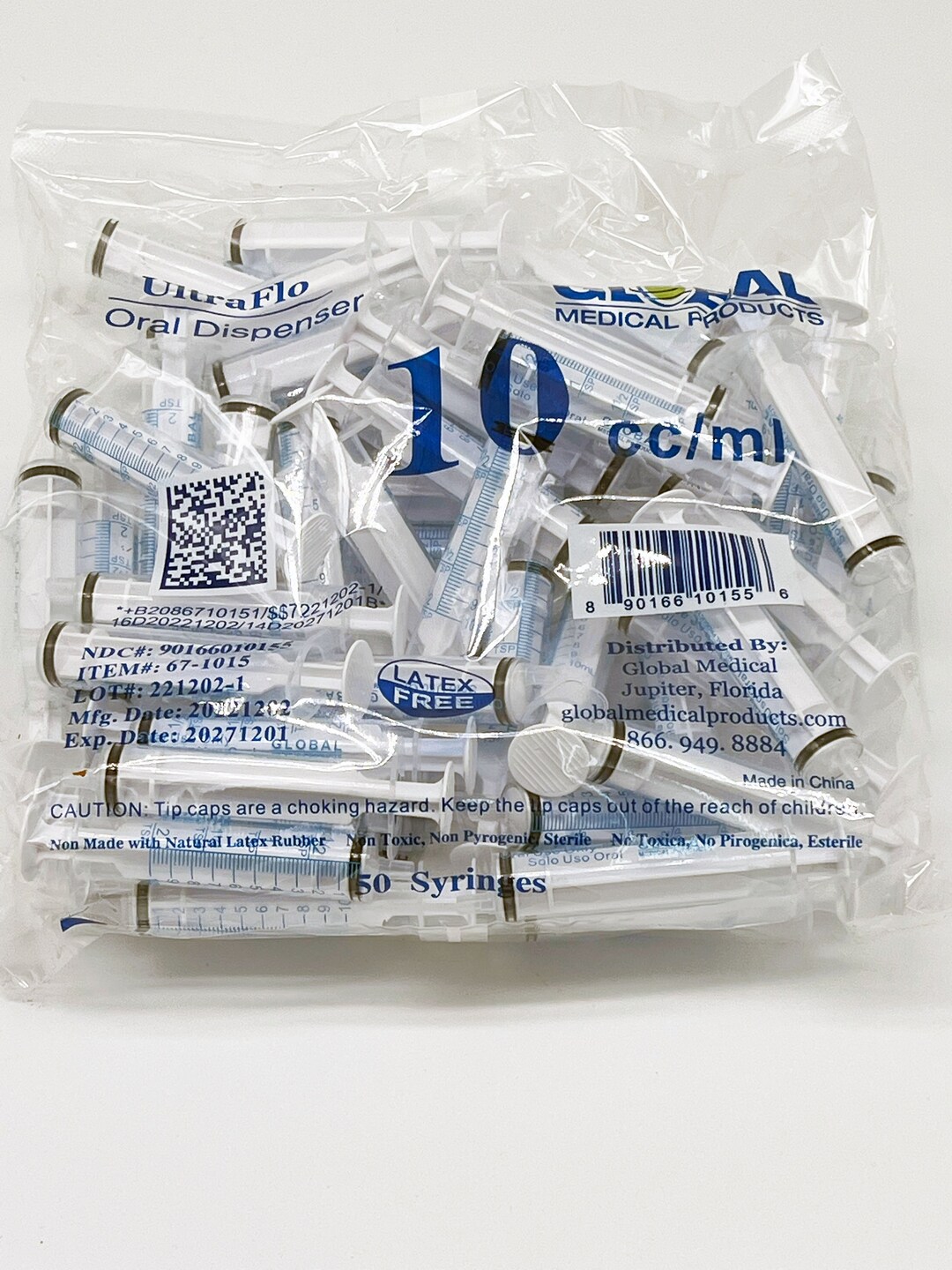 10ml Oral Ultraflo Feeding Syringe Eccentric Tip 2 Teaspoon Oring