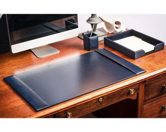 Juego de escritorio de 3 piezas de cuero regenerado