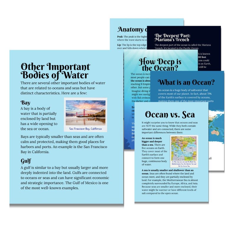 The Ocean Homeschool Study Unit | Fall Digital Download Curriculum - Etsy