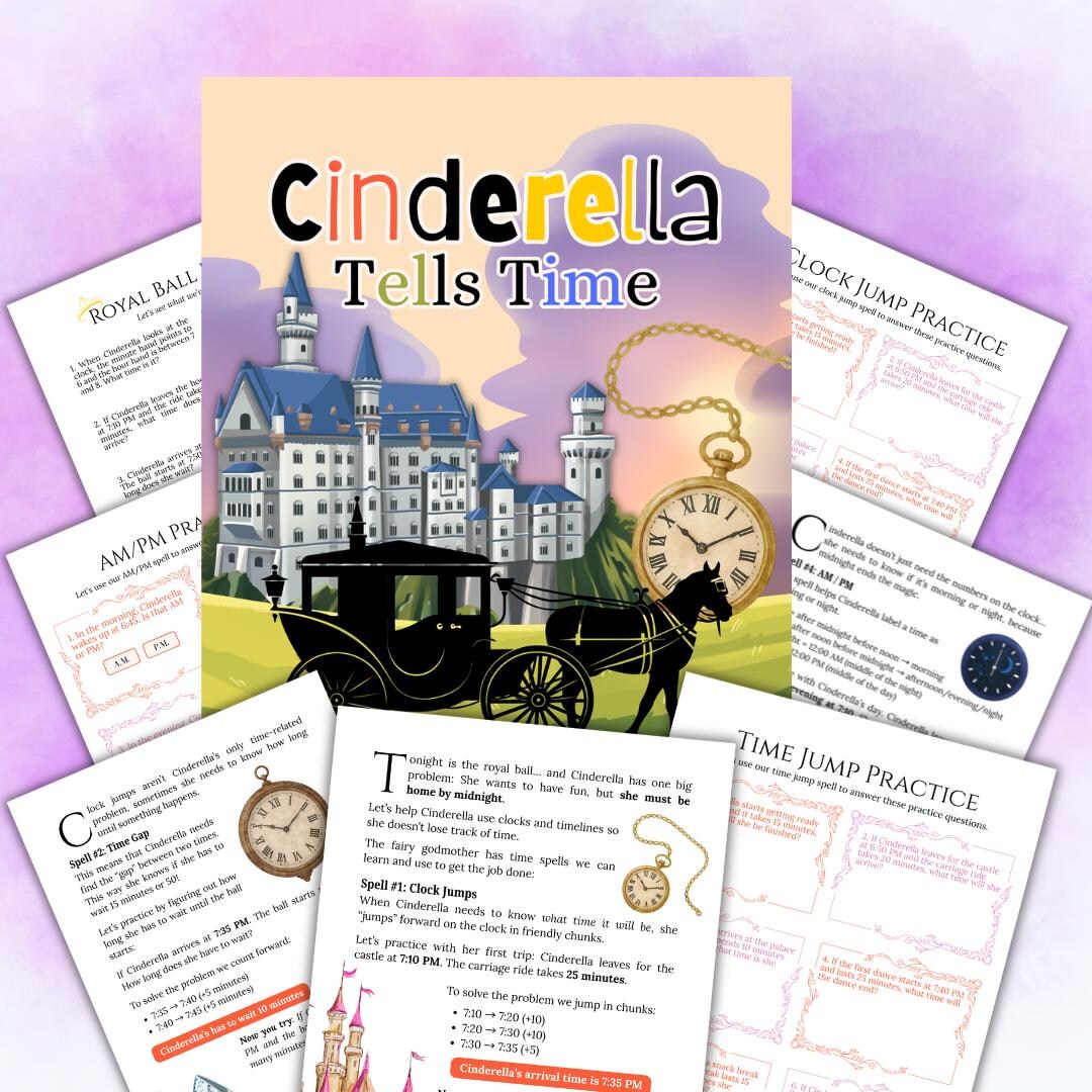 Cinderella Tells Time Printable | Grade 2 Time Worksheets | Analog ...