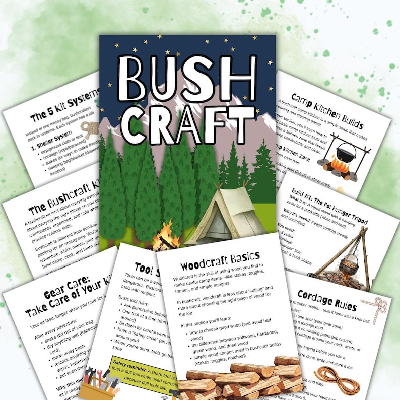 Bushcraft Homeschool Science Study Unit | Digital Download Curriculum ...