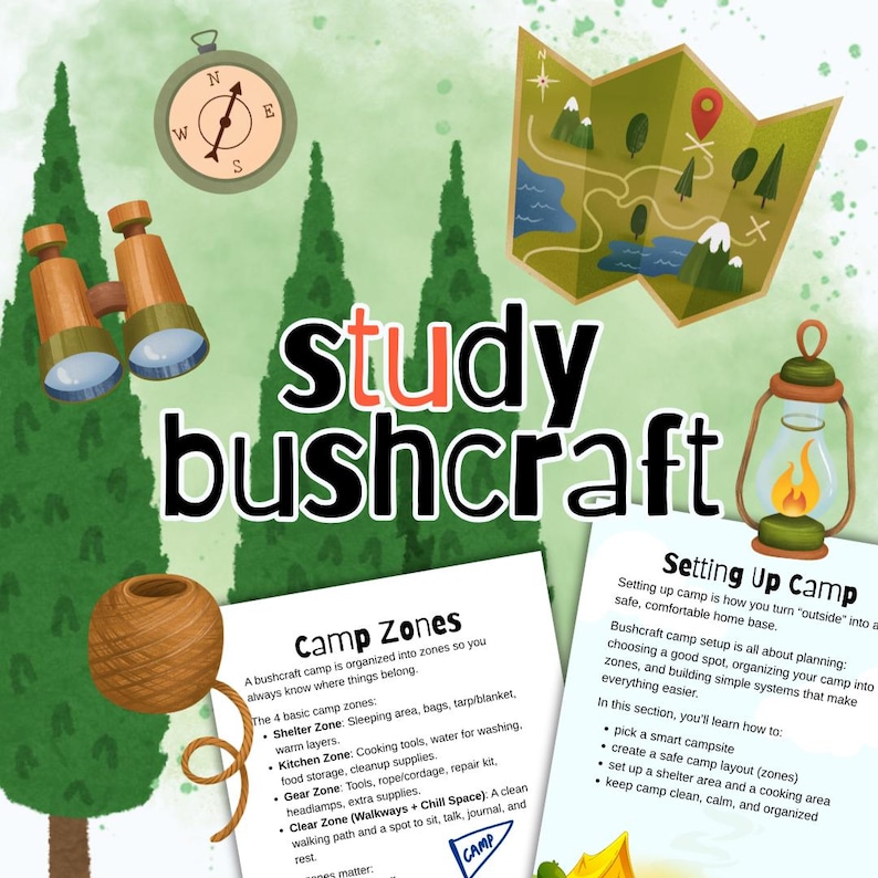 Bushcraft Homeschool Science Study Unit | Digital Download Curriculum ...