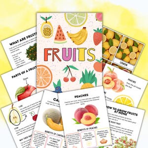 Fruits Homeschool Study Unit | Digital Download Curriculum Learning Pack | Ages 5-10