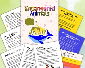 Endangered Animals Homeschool Study Unit | Digital Download Curriculum