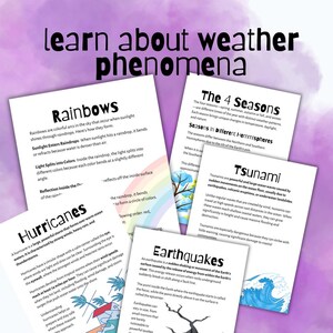 Weather & Storms Homeschool Study Unit | Digital Download Curriculum - Etsy