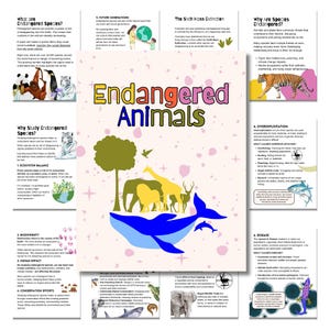Bedreigde dieren Homeschool Study Unit | Curriculum digitaal downloaden