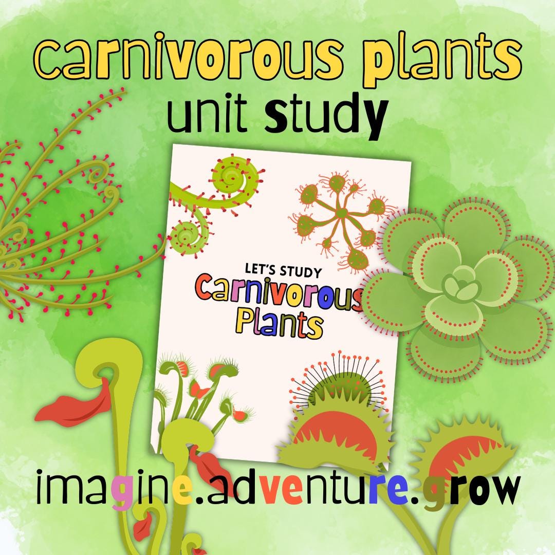 Carnivorous Plants Homeschool Study Unit | Digital Download Curriculum ...