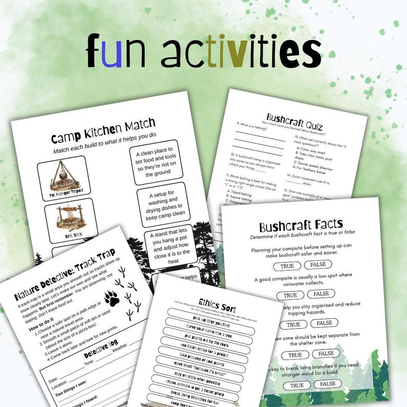 Bushcraft Homeschool Science Study Unit | Digital Download Curriculum ...