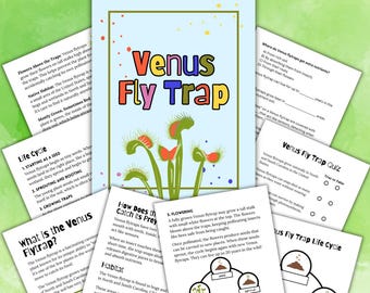 Mini Venus Fly Trap Plant Homeschool Study Unit | Digital Download Curriculum