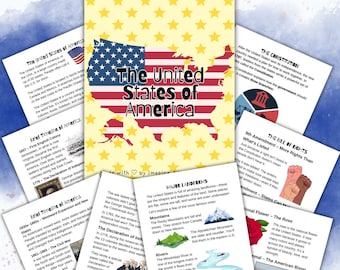 United States of America Homeschool Study Unit | Country Digital Download Curriculum