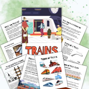 Trains Unit Study | Homeschool Lesson | History, Types, Activities Printable