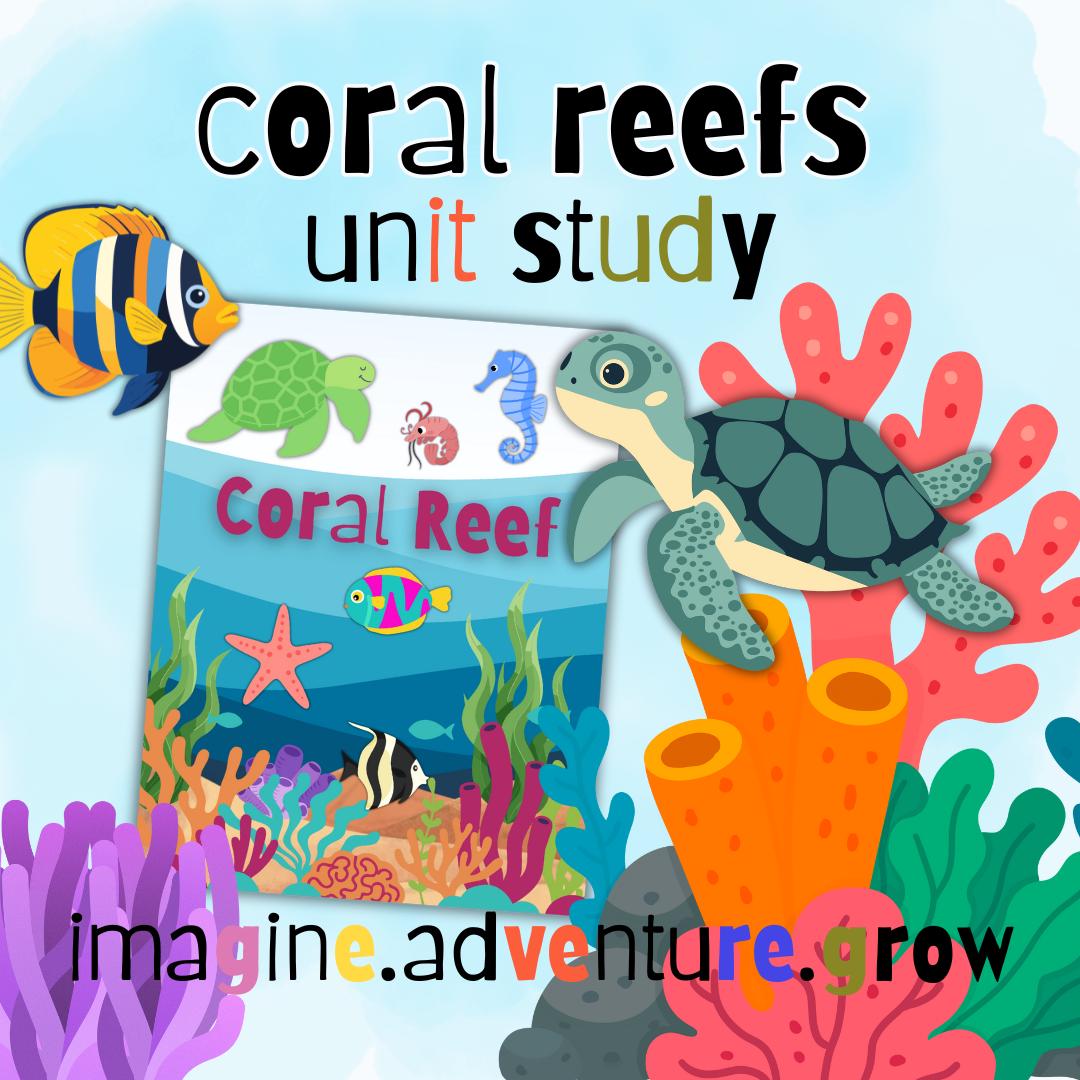 Coral Reef Unit Study Printable | Ocean Ecosystem Worksheets | Coral ...