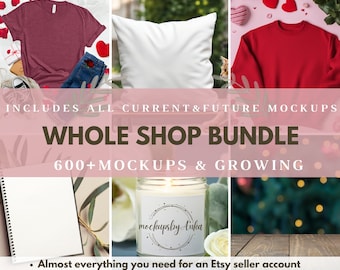 Bella Canvas 3001, Gildan 18000 18500 5000, Size Charts, Mega Bundle Whole Shop Mockup Bundle, Entire Shop Mockup Bundle, Whole Shop Pass