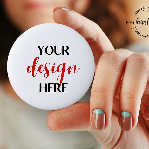 Pin Button Mockup, Button Pinback Mockup, Printify Round Pin Button Mockup, Pin Mockup, Button Mockup, Name tag Mockup