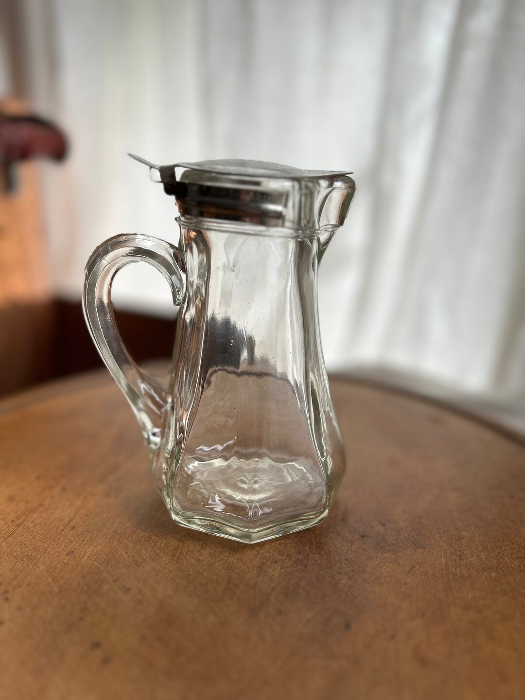 Vintage Glass Syrup Dispenser Etsy