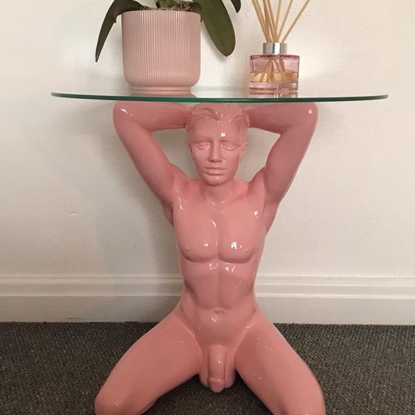 Design coffee table naked man