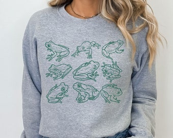 Frog Sweatshirt Frog Sweater Frog Shirt Frog Lover Gift Frog Crewneck