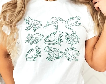 Frosch Shirt Cottagecore Shirt Frosch Tshirt Frosch-Liebhaber-Geschenk Cottage Core Shirt Frosch-Liebhaber-Hemd
